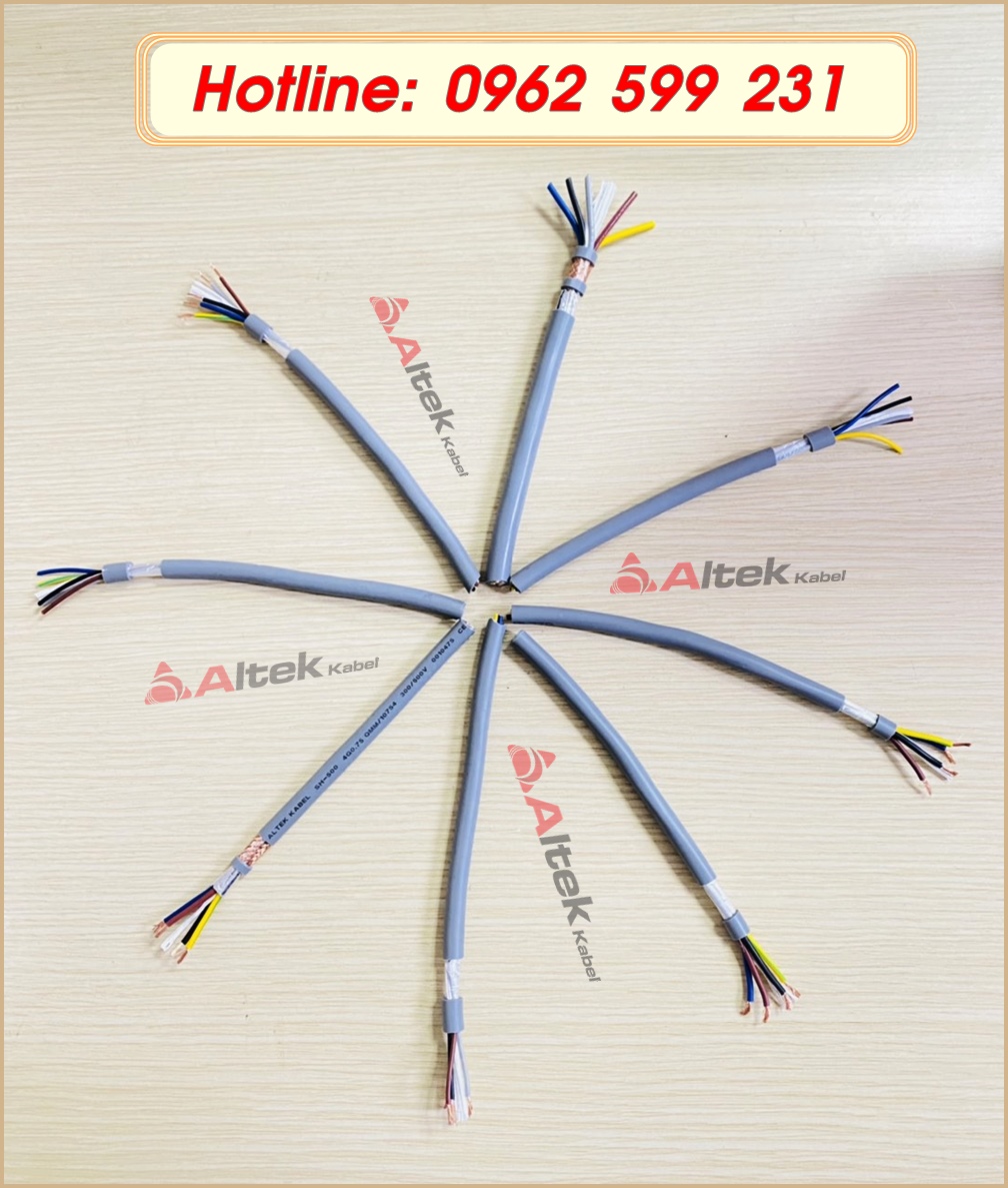 Cáp điều khiển 5 lõi Altek kabel SH-500 0.5 đến 1.5 mm2