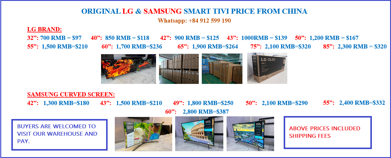 Tivi LG và Samsung chính hãng giá cạnh tranh từ trung quốc