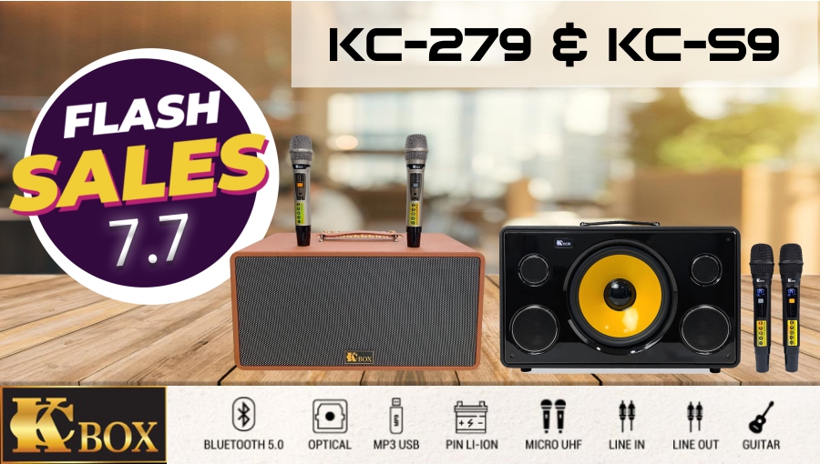 Flash Sale 7/7 2 Loa Karaoke KCBOX KC-S9 & KC-279 Chình Hãng