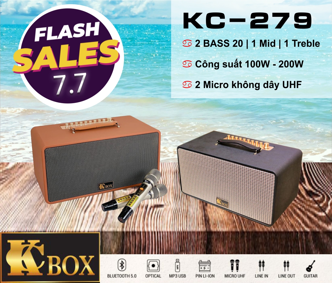 Loa Karaoke KCBOX KC-279 Giá Rẻ Dịp Flash Sale 7/7