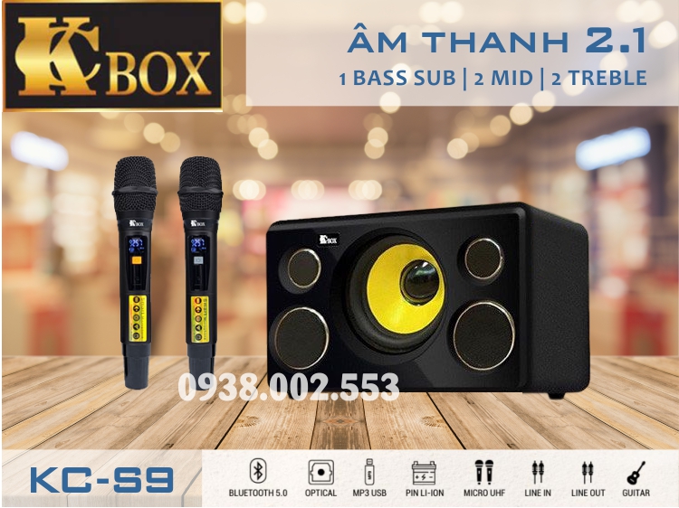 Loa Karaoke KCBOX S9 - Mẫu xách tay Pin Siêu Trâu