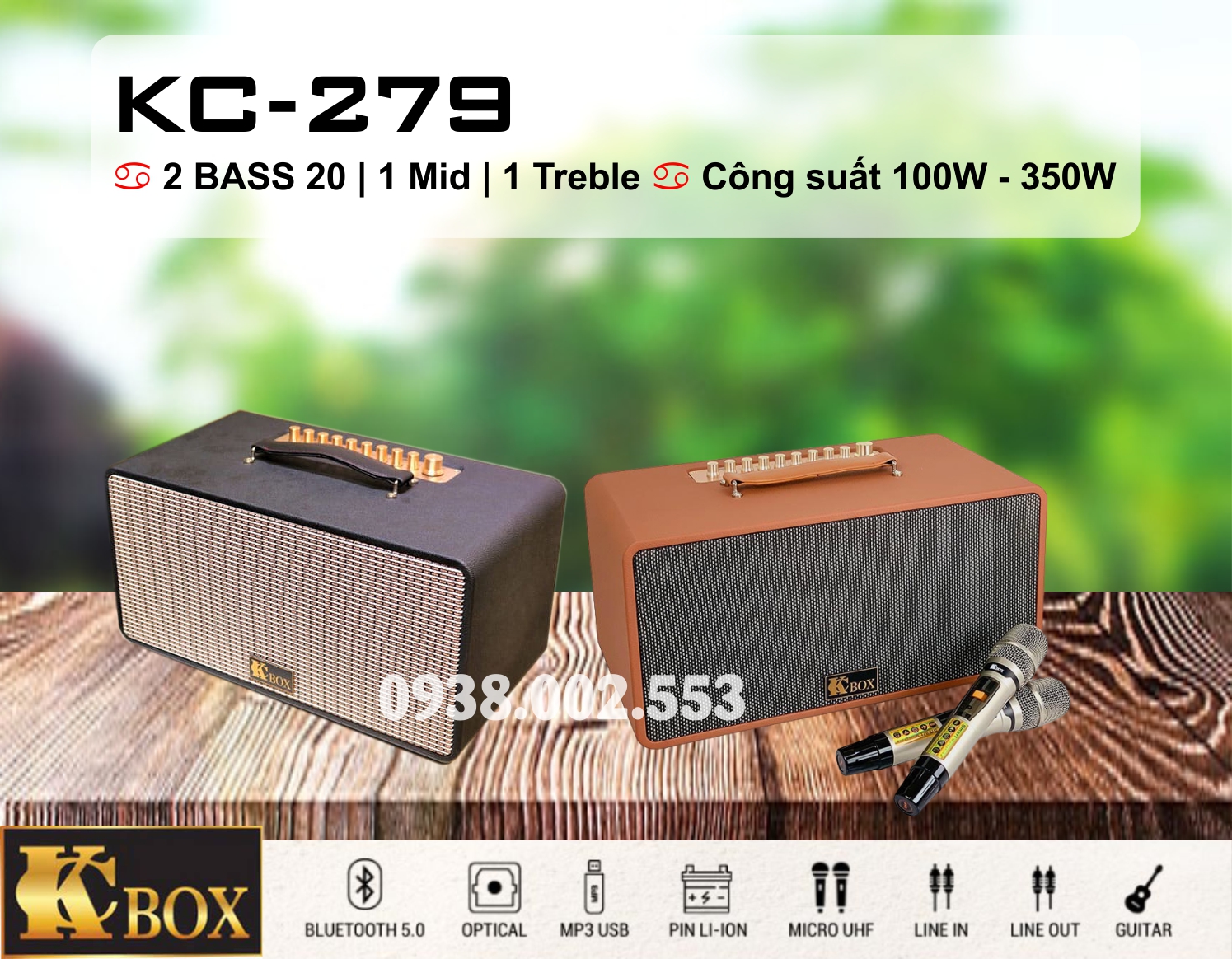 Loa xách tay KCBOX 279 - Dòng Loa Karaoke Quốc Dân 2023