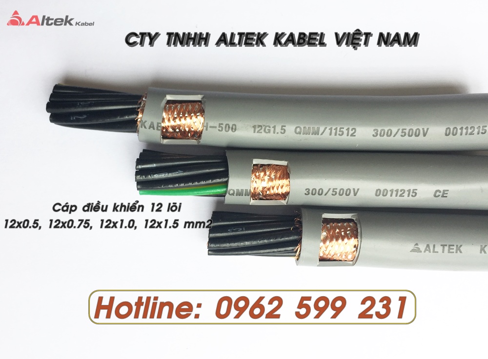 Cáp điều khiển Altek kabel 12 Lõi, 0.5, 0.75, 1.0, 1.5mm2