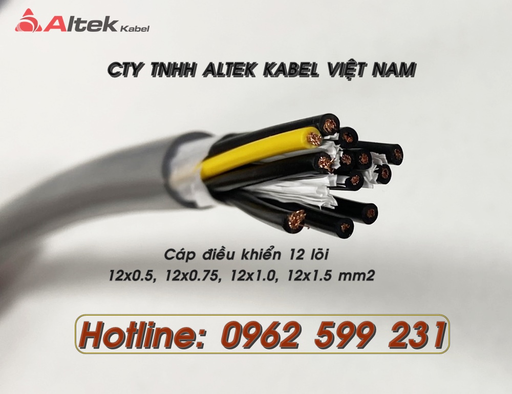 Cáp điều khiển Altek kabel 12 Lõi, 0.5, 0.75, 1.0, 1.5mm2