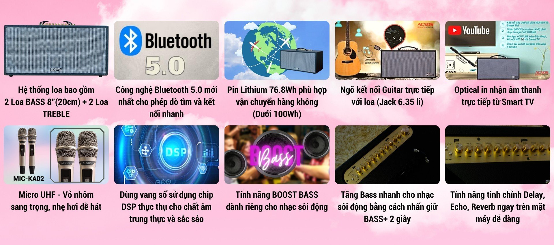 Loa Karaoke Xách Tay Acnos 451 Plus - Giá Tốt Nhất 2023