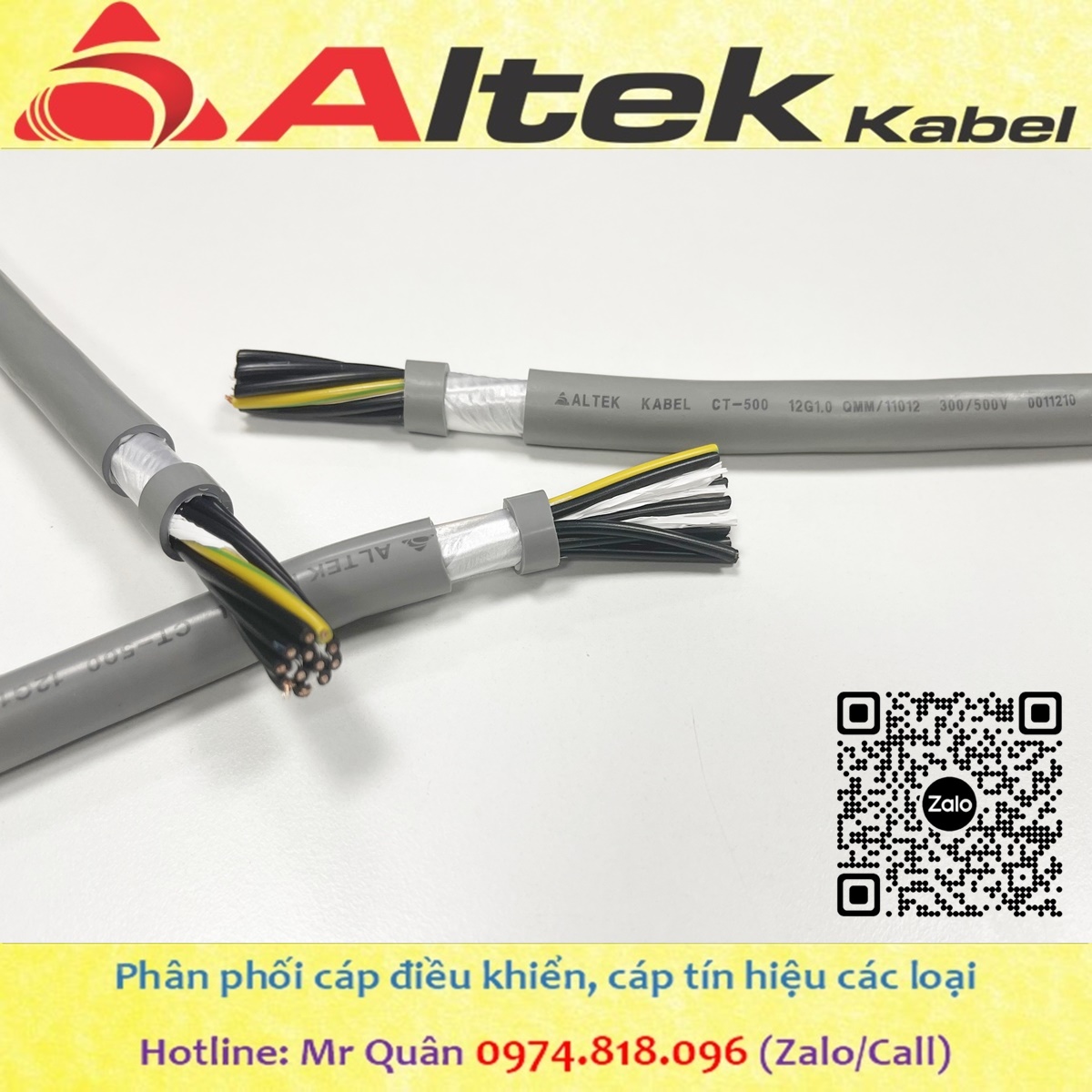 Phân phối dây tín hiệu rvv 12x0.5 - Altek Kabel