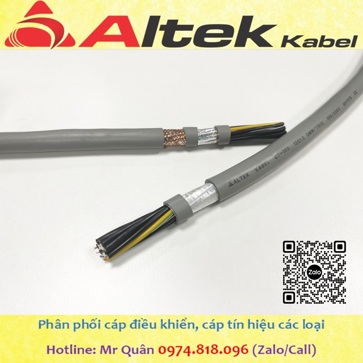 Phân phối dây tín hiệu rvv 12x0.5 - Altek Kabel