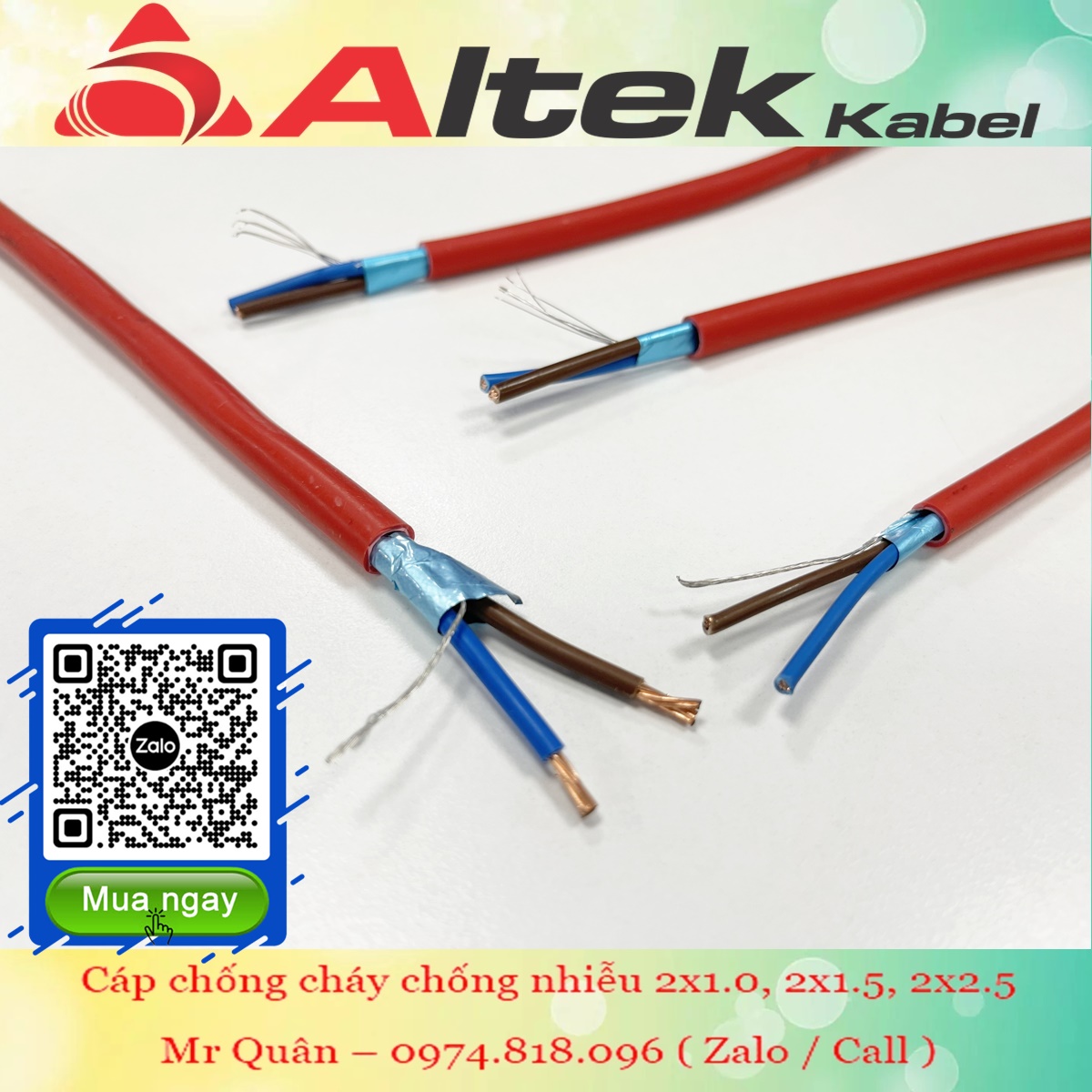 Altek Kabel: Cáp chống cháy 2 Core +AL+E