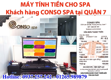 MÁY TÍNH TIỀN cho salon tóc, spa tại Thanh Hóa, Nghệ An, Hà Tĩnh