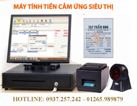 Máy tính tiền in hóa đơn thanh toán cho siêu thị mini tại Hòa Bình, Thái Nguyên, Lạng Sơn