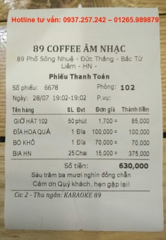 Phần mềm tính tiền cho cafe, nhà hàng, quán nhậu tại Hà Giang, Cao Bằng, Bắc Cạn