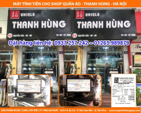 Máy tính tiền rẻ cho shop đồ thể thao, phụ kiện thời trang tại Quảng Trị, Quảng Bình, Huế