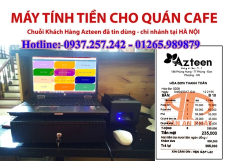 Máy tính tiền giá rẻ cho quán cafe tại Bắc Cạn, Cao Bằng, Hà Giang