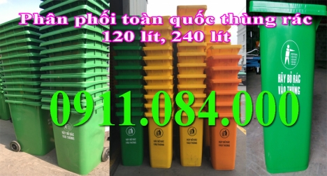 Bán thùng rác màu xanh cam loại 120 lít, 240 lít thanh lý giá rẻ