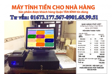 Máy tính tiền cho nhà hàng trọn bộ tại Quảng Nam, Quảng Ngãi, Gia Lai