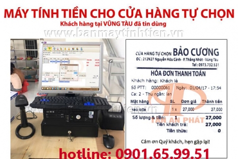 Máy tính tiền cho cửa hàng tự chọn tại Quảng Nam, Quảng Ngãi, Gia Lai