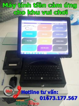 Máy tính tiền cảm ứng cho khu vui chơi tại Hà Tĩnh, Quảng Bình, Quảng Trị