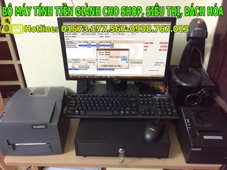 Máy tính tiền cho shop, siêu thị tại Hà Tĩnh, Quảng Bình, Quảng Trị