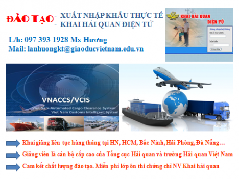 Học khai báo hải quan điện tử tại tỉnh Bắc Ninh và Hà Nội