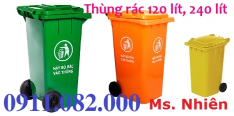 Bán thùng rác 120 lít giá rẻ- thùng rác 240 lít giá sỉ thấp nhất- 0911082000