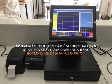 Máy tính tiền pos cho quán trà sữa bán tại Hà Tĩnh-Nghệ An