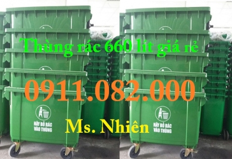 Thùng rác siêu rẻ, siêu chất lượng, thùng rác 120 lít, thùng rác 240 lít, xe đẩy rác 660 lít