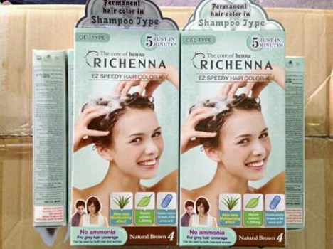 Bán thuốc nhuộm tóc thảo dược dạng gội Hàn Quốc Richenna