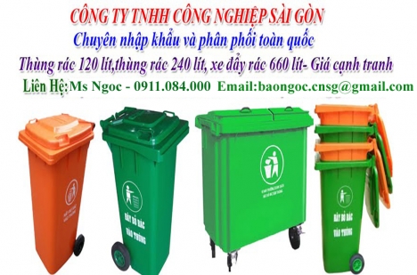 Bán 200 thùng rác 120 lít giảm giá 30% tại quận Tân Phú