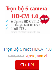 TRỌN BỘ 6 CAMERA HD-CVI 1.0