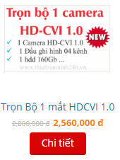 TRỌN BỘ 01 CAMERA HD-CVI 4.0 (2K)