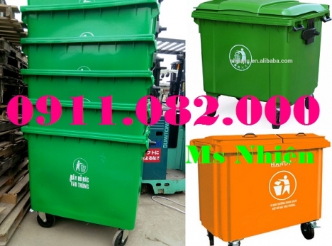 Phân phối thùng rác 660 lít giá rẻ- xe gom rác 660 lít giá sỉ