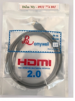 Cáp HDMI 2.0 Romywell Thái Lan chuẩn 4K & Full HD