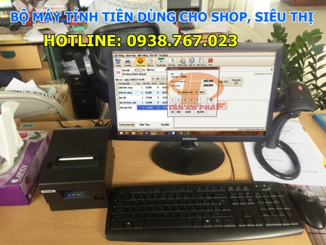 Máy tính tiền trọn bộ cho shop giầy dép, quần áo tại Đồng Nai