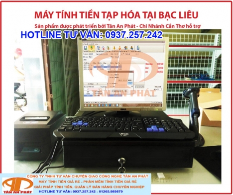 Bộ máy tính tiền cho cửa hàng tạp hóa lắp đặt tận nơi tại An Giang