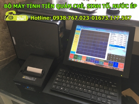 Máy tính tiền quán chè-nước ép trọn bộ tại Tây Ninh