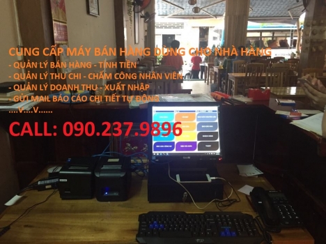 Máy tính tiền trọn bộ cho nhà hàng bán tại Phú Thọ