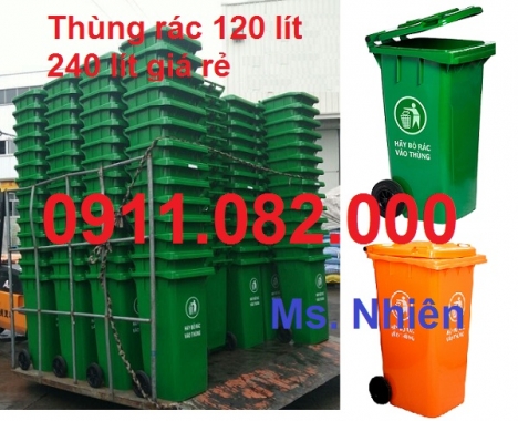 Chuyên sỉ lẻ thùng rác 120L 240L 660L giá rẻ cần thơ- lh 0911082000