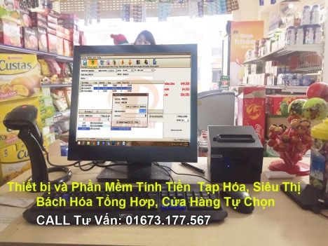 Máy Tính Tiền Cho Cửa Hàng Tạp Hóa- siêu thị mini tại Thốt nốt, Ninh Kiều, Cái Răng
