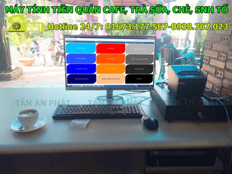 Máy tính tiền cho quán café-trà sữa tại Thốt nốt, Ninh Kiều, Cái Răng