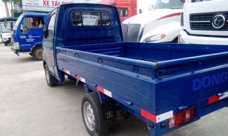 Xe tải DONGBEN 870kg thùng lửng màu xanh - thùng dài 2m4