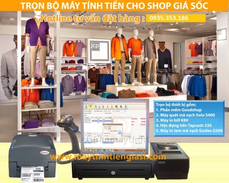 Trọn bộ thiết bị tính tiền dùng cho shop quần áo thời trang tại Đăk Nông – Đăk Lak – Gia Lai