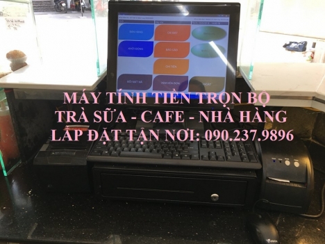 Máy tính tiền trọn bộ cho trà sữa lắp tại Vũng Tàu