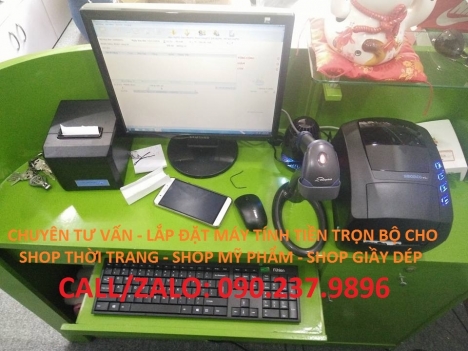 Trọn bộ máy tính tiền cho shop giá rẻ tại Bắc Giang