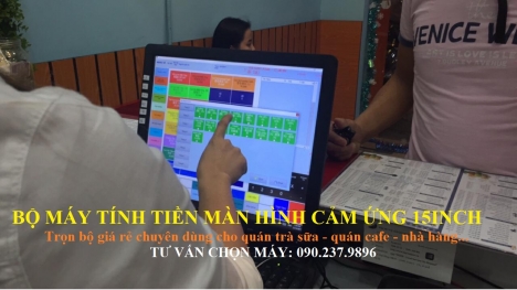 Máy tính tiền cảm ứng cho nhà hàng lắp tại Hưng Yên