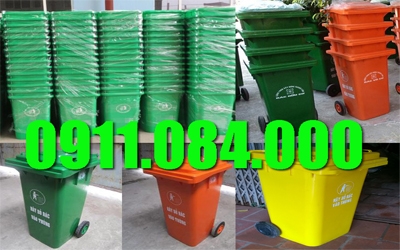 Bán thùng rác công cộng 240L màu xanh giá rẻ nhất Ms Ngọc