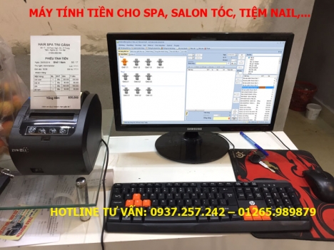 Trọn bộ máy tính tiền cho spa, salon tóc tại Bắc Ninh