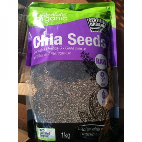 [FREESHIP 99K]Hạt chia Úc tím Absolute Organic Chia Seeds 1kg