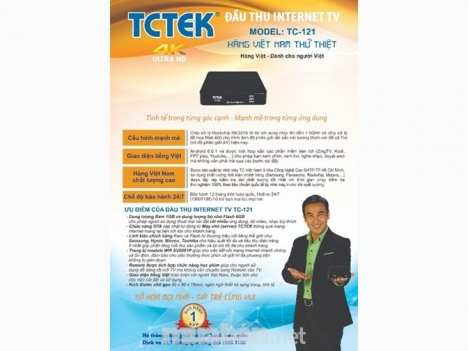 Đầu thu internet TV Model TC121, XEM MIỄN PHÍ THẢ GA