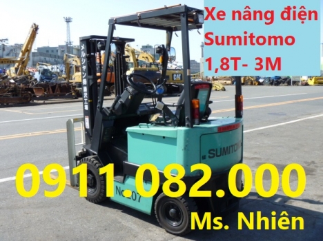 Xe nâng điện giá rẻ- xe nâng điện sumitomo komatsu 1,8 tấn cao 3 mét giá thấp