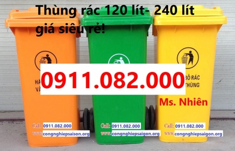 Phân phối thùng rác 120 lít giá rẻ cần thơ, thùng rác 240 lít giá rẻ vĩnh long